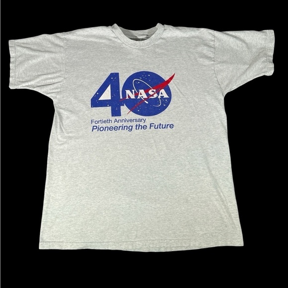 VTG Rare NASA 40th Anniversary 1998 Gray T-shirt Unisex Sz XL  Only One On eBay! - Picture 1 of 4